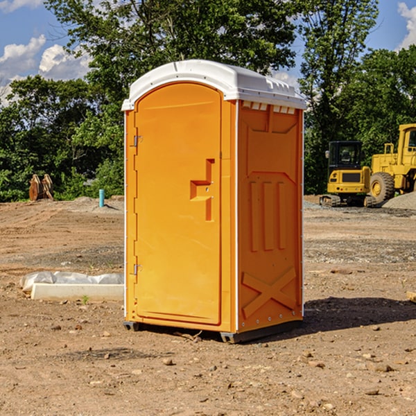 how often are the porta potties cleaned and serviced during a rental period in Holbrook